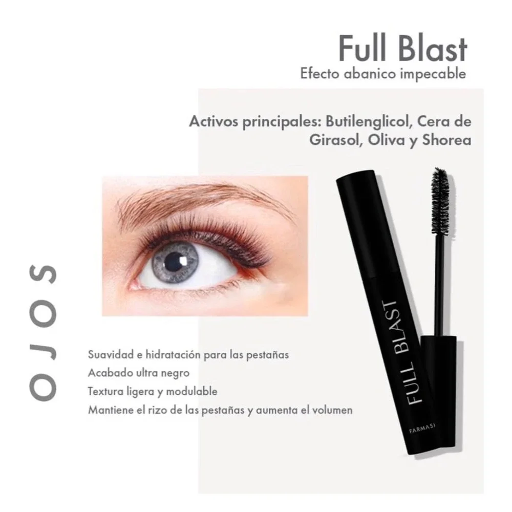 NEW Farmasi Full Blast Volume Mascara Ultra Black Hourglass Brush 10ml